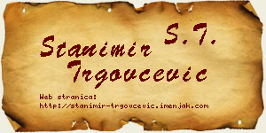Stanimir Trgovčević vizit kartica